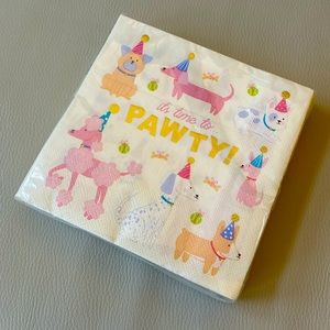 PAWTY Time napkins 🐶🎉